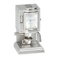 Miniature Metal Coffee Maker Clock